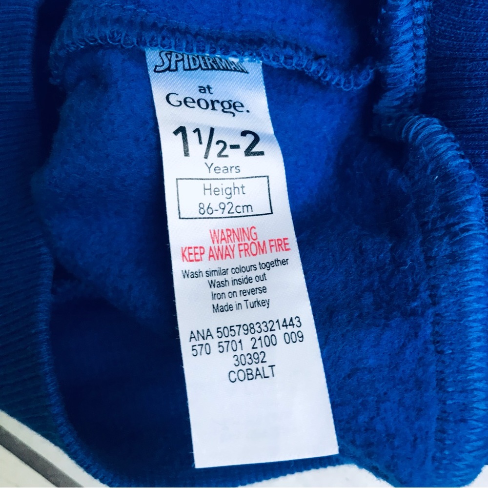 NWOT George Spiderman Sweatshirt 1.5-2 Years - Picture 5 of 6